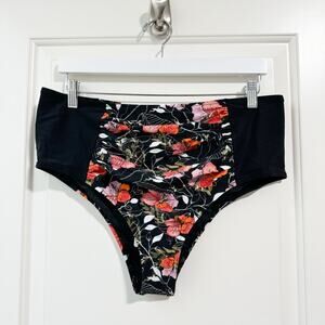 Cupshe Floral Black Bottoms 1X NWT
